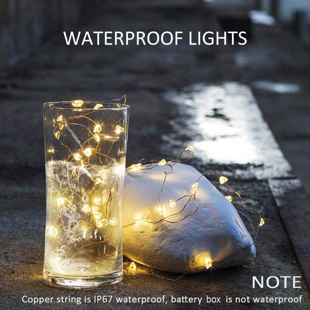 16 Pack Battery Operated LED Cork Lights Warm White 2M 20LEDs String Lighting