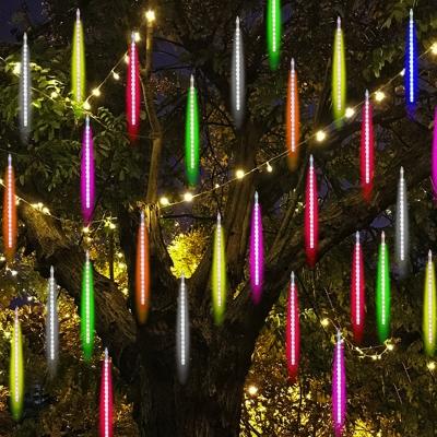 8ft Romantic Modern Cascade String Light Plastic 36 Lights Patio Solar LED Festive Lighting in Clear