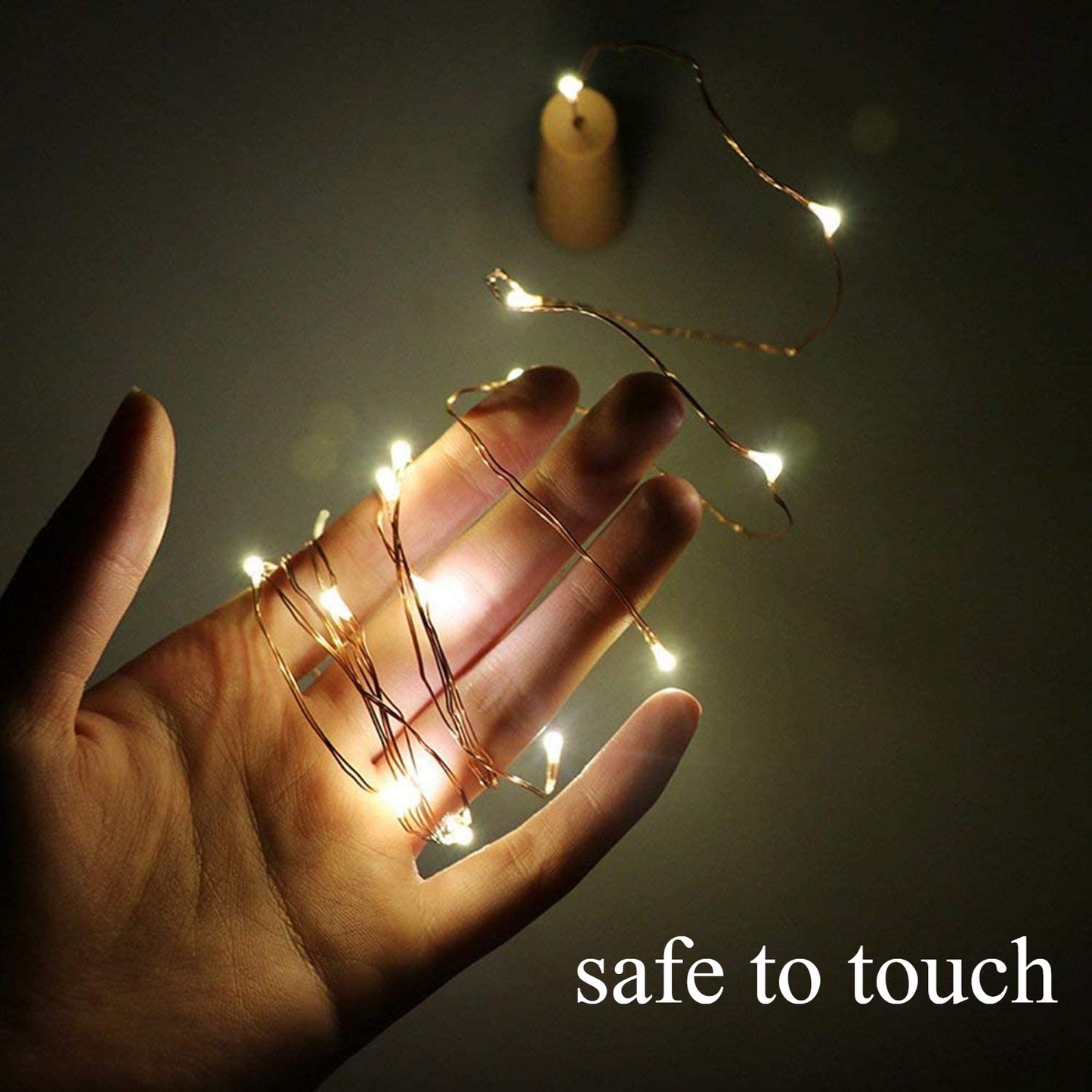 16 Pack Battery Operated LED Cork Lights Warm White 2M 20LEDs String Lighting