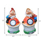 2-Pack Handmade Sprite Solar Path Light Cartoon Resin Brown/Orange/Purple-Blue LED Ground Lighting for Backyard