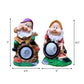 2-Pack Handmade Sprite Solar Path Light Cartoon Resin Brown/Orange/Purple-Blue LED Ground Lighting for Backyard