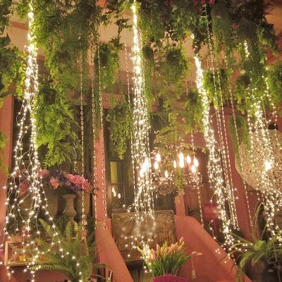 65.6ft Copper Wire Cascade Starry Fairy Light Stylish Modern 200-Light Bronze Plug-in/Battery/Solar LED String Lamp for Christmas Deco