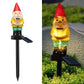 5 PCs Santa Claus Resin Stake Lamp Cartoon Yellow LED Solar Pathway Light for Christmas Decor
