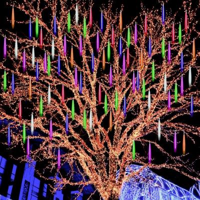 8ft Romantic Modern Cascade String Light Plastic 36 Lights Patio Solar LED Festive Lighting in Clear