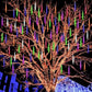 8ft Romantic Modern Cascade String Light Plastic 36 Lights Patio Solar LED Festive Lighting in Clear
