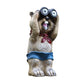 Bear Wearing Binoculars Ground Lighting Cartoon Resin Brown Decorative LED Path Lamp for Garden