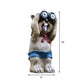 Bear Wearing Binoculars Ground Lighting Cartoon Resin Brown Decorative LED Path Lamp for Garden