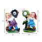2-Pack Handmade Sprite Solar Path Light Cartoon Resin Brown/Orange/Purple-Blue LED Ground Lighting for Backyard