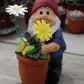 CElfin and Sunflower Resin Ground Light Kids Blue/Green Solar Operated LED Pathway Lamp