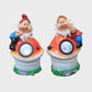 2-Pack Handmade Sprite Solar Path Light Cartoon Resin Brown/Orange/Purple-Blue LED Ground Lighting for Backyard